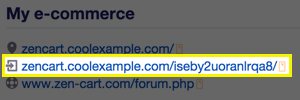 admin URL location
