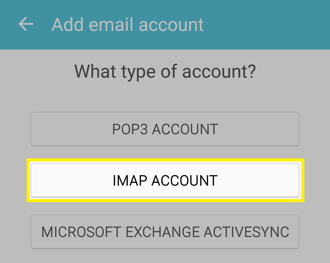 Tap IMAP account