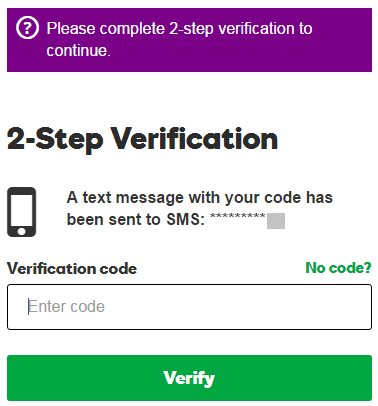 Two Step Verification Prompt