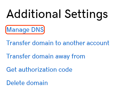 select select manage dns