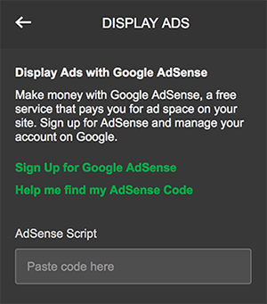 sign up for google AdSense