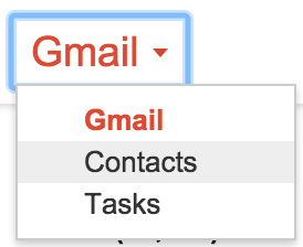 Select Contacts under the Gmail menu.