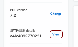 select view next to sftp user