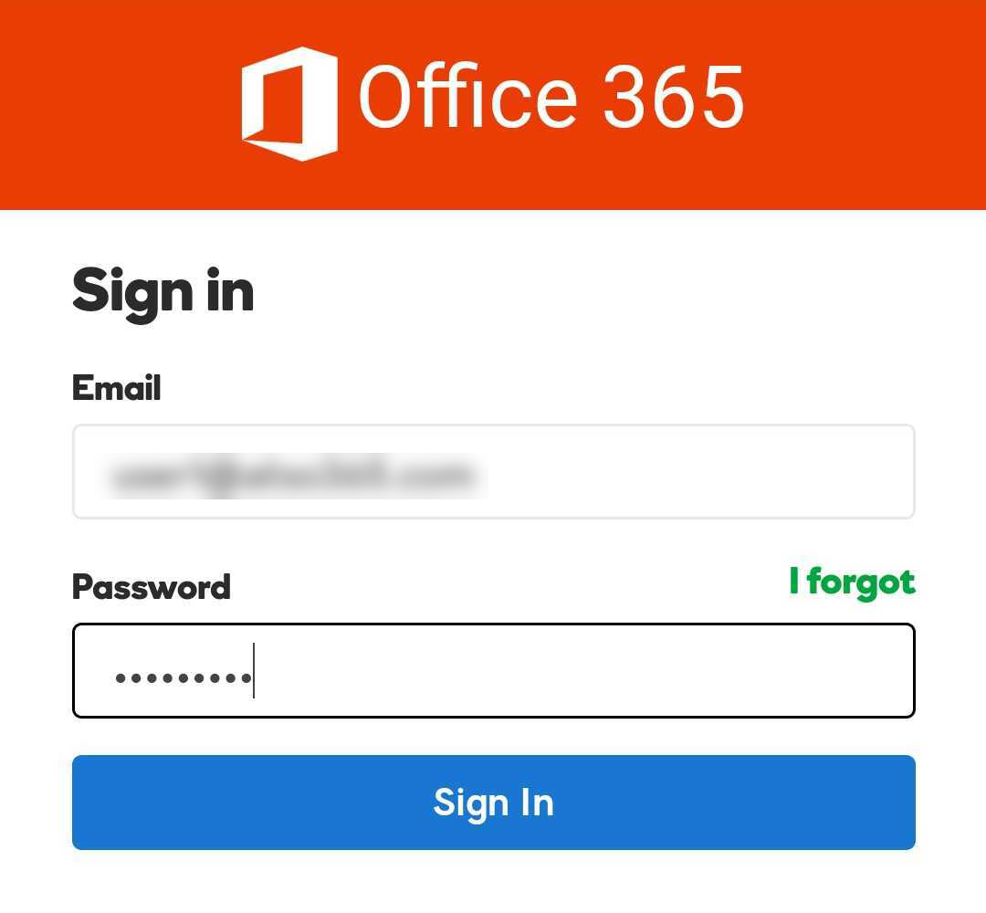 Office 365-aanmeldingspagina