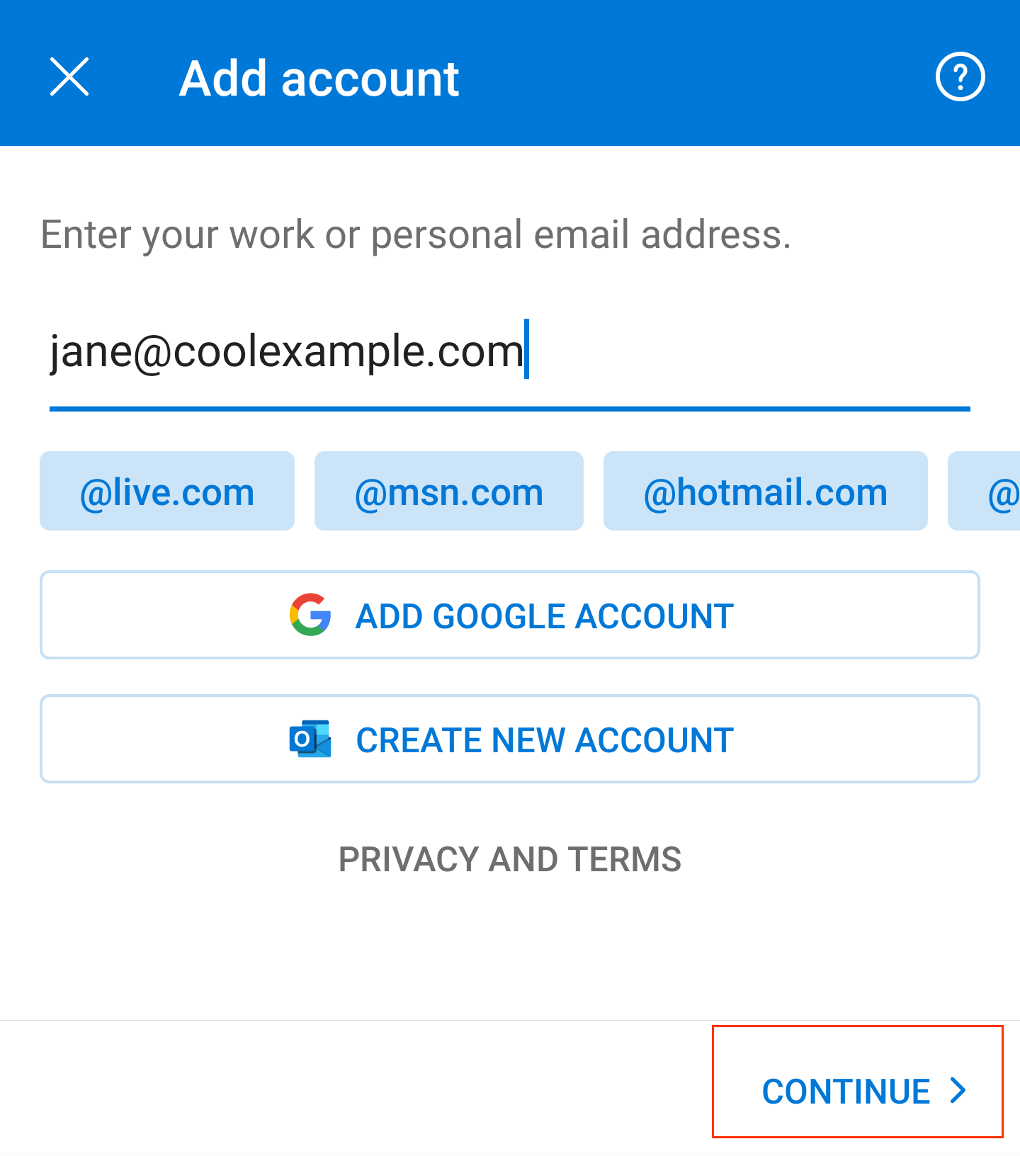 godaddy email setup outlook android