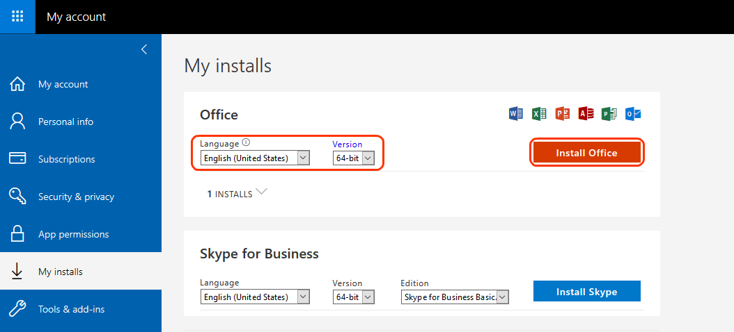 install earlier versions of office 365
