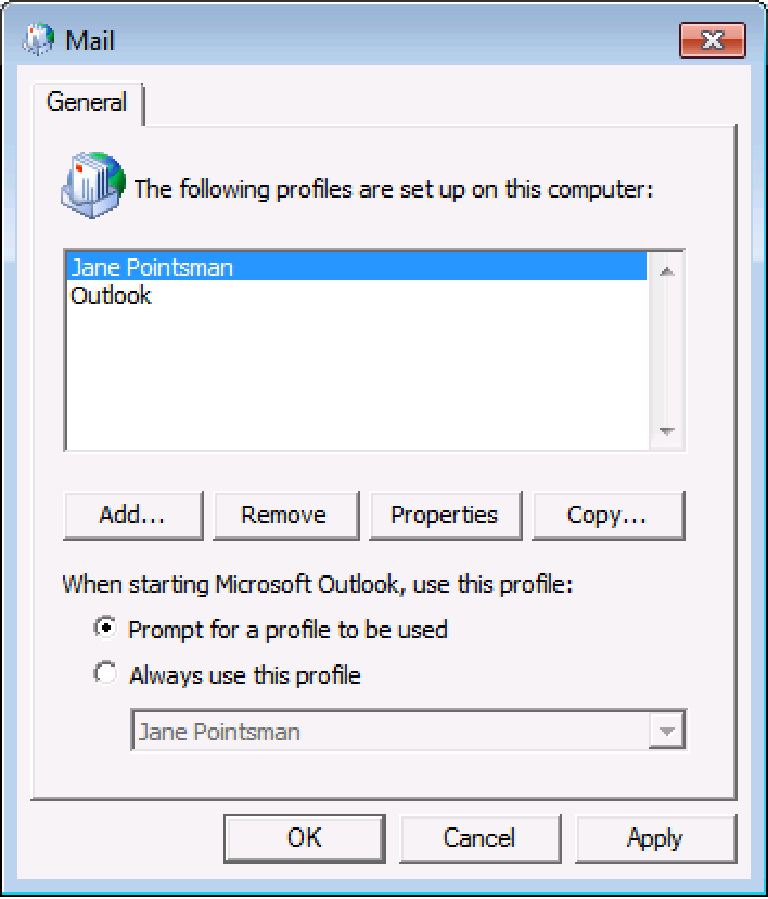 how to remove office 365 outlook profile