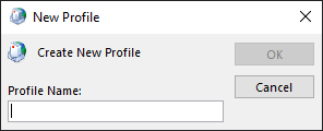 Enter Profile Name, click OK