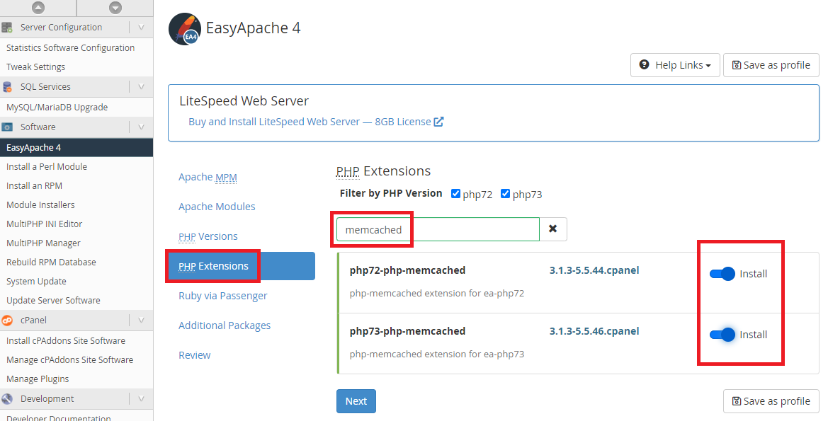 php memcached install windows