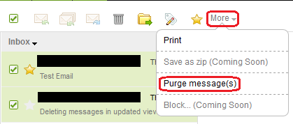 Purge emails
