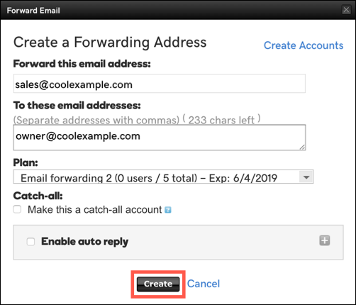 Set Up My Forwarding Email Address | InCloud Server Hosting