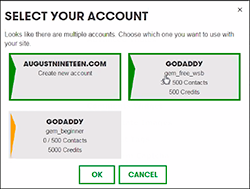 Choose the email account you want to use