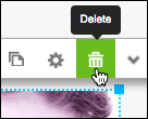 click trash can or delete button in image toolbar.